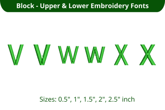 Block Font VWX