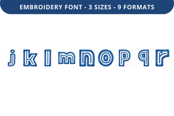 Bulky in Line Font J to R