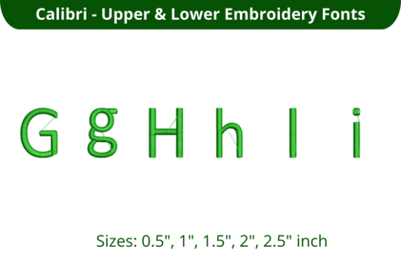 Calibri Font GHI