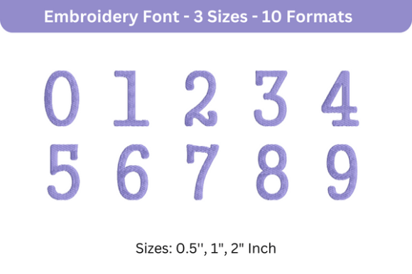 Executive Font 0 to 9