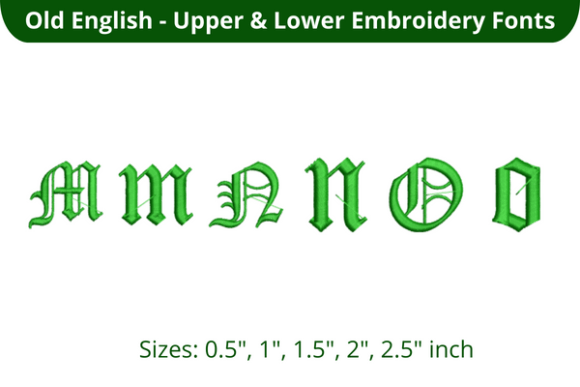 Old English Font MNO