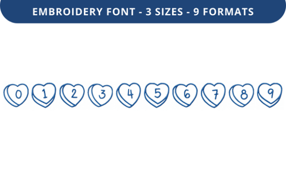 Talking Hearts Font 0 to 9